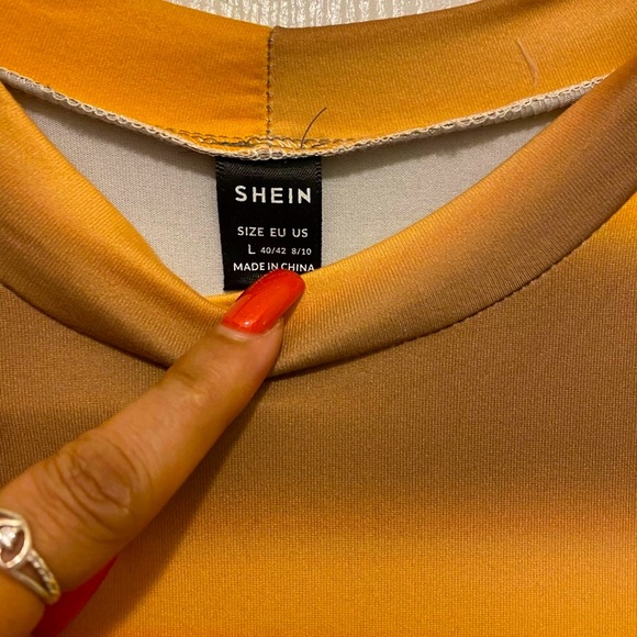 Gold and Orange Sleeveless Maxi Dress NWOT Size Large - Picture 9 of 13